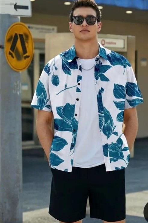 Men's Printed Flower Tee