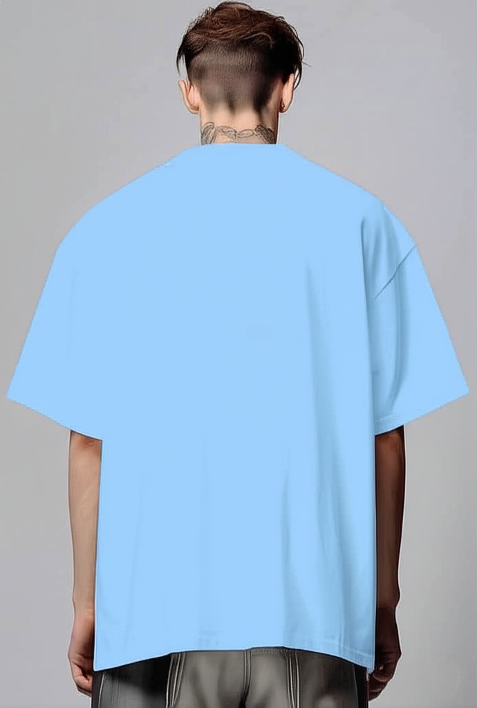 Unisex Oversized Baby Blue Colour T-Shirt
