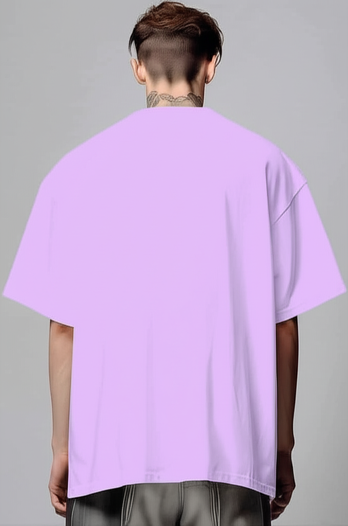 Unisex Oversized Lavender Colour T-Shirt