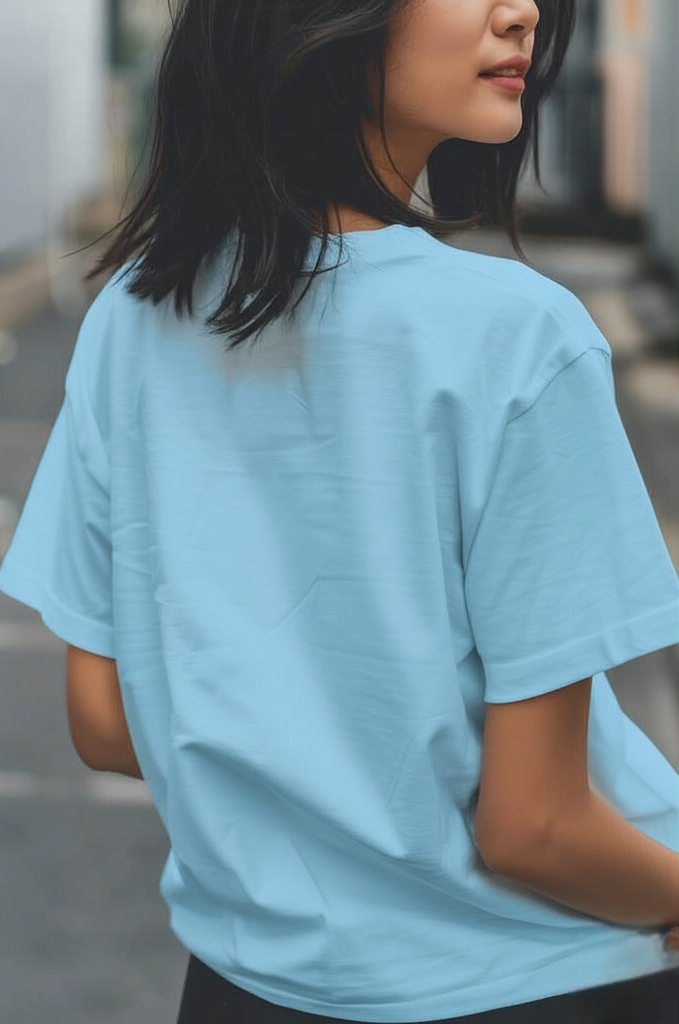 Unisex Oversized Baby Blue Colour T-Shirt